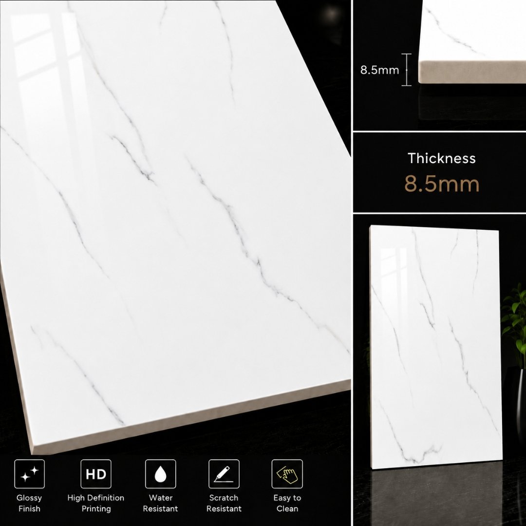 AL ZEBRONIC STATUARIO Marble & Stone Kitchen Tiles - My Home Studio